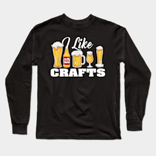 I Like Beer Crafts Beers Day Drink Beer Long Sleeve T-Shirt
